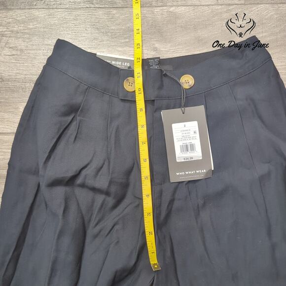 Who What Wear High Rise Wide Leg Crop Pants Size 2 - Picture 4 of 6
